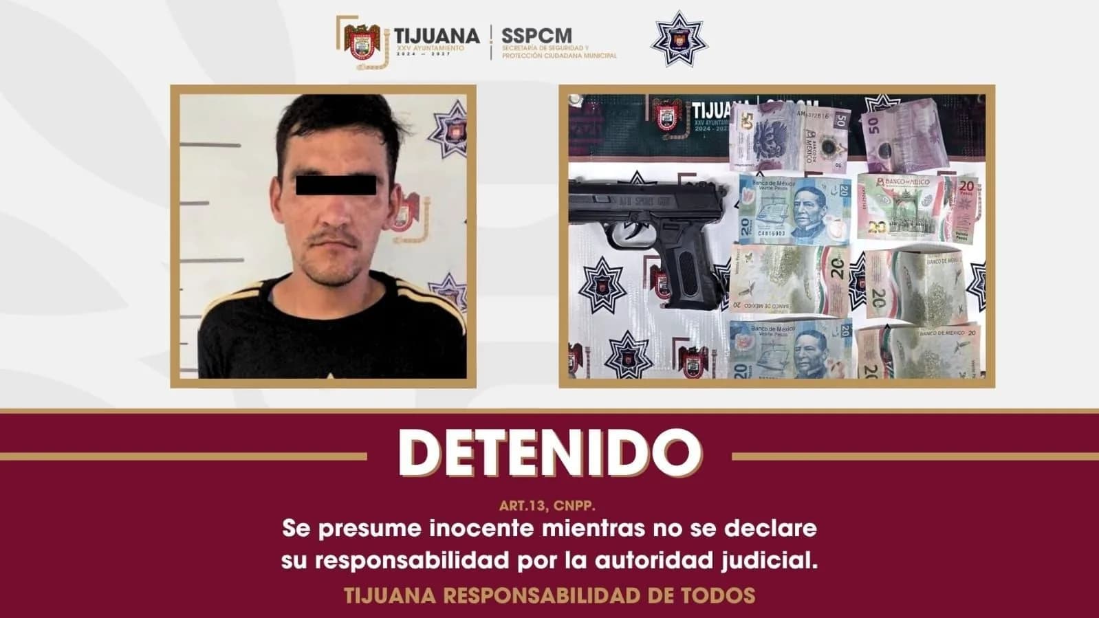 Detienen a hombre tras asalto a Oxxo en Tijuana