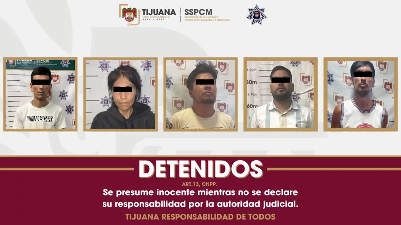 Detienen a cinco personas con órdenes de aprehensión vigentes