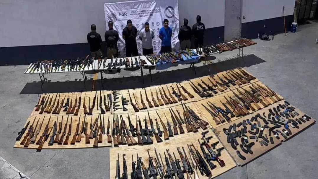 Decomisan 210 armas provenientes de Texas en Nuevo León